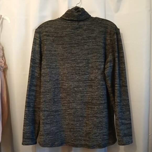 Nwt Punk Sweater Top womens S Black Gray Super soft double sided fabric Grommet - Picture 7 of 10